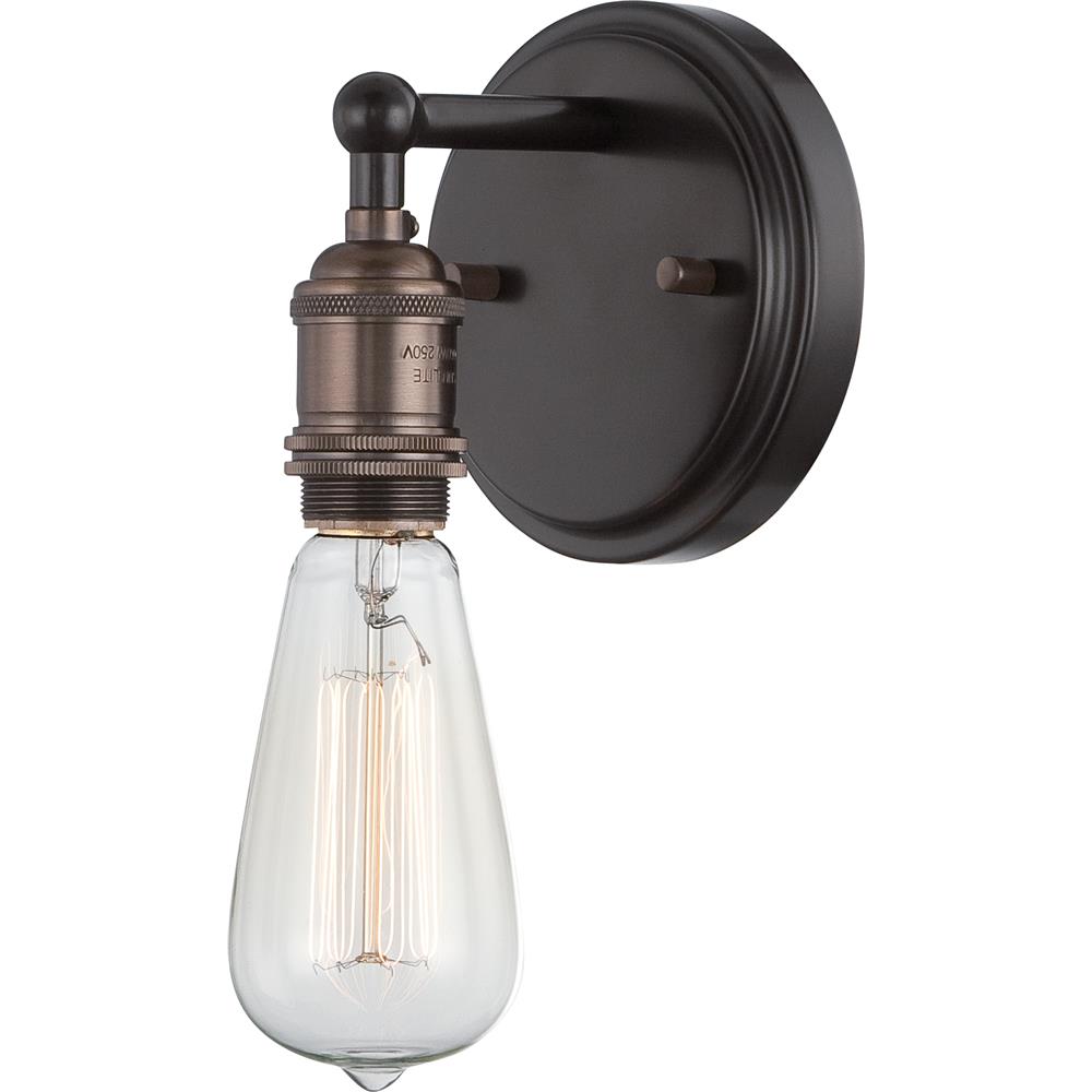 Nuvo Lighting 60/5515  Vintage - 1 Light Sconce - Vintage Lamp Included in Rustic Bronze Finish